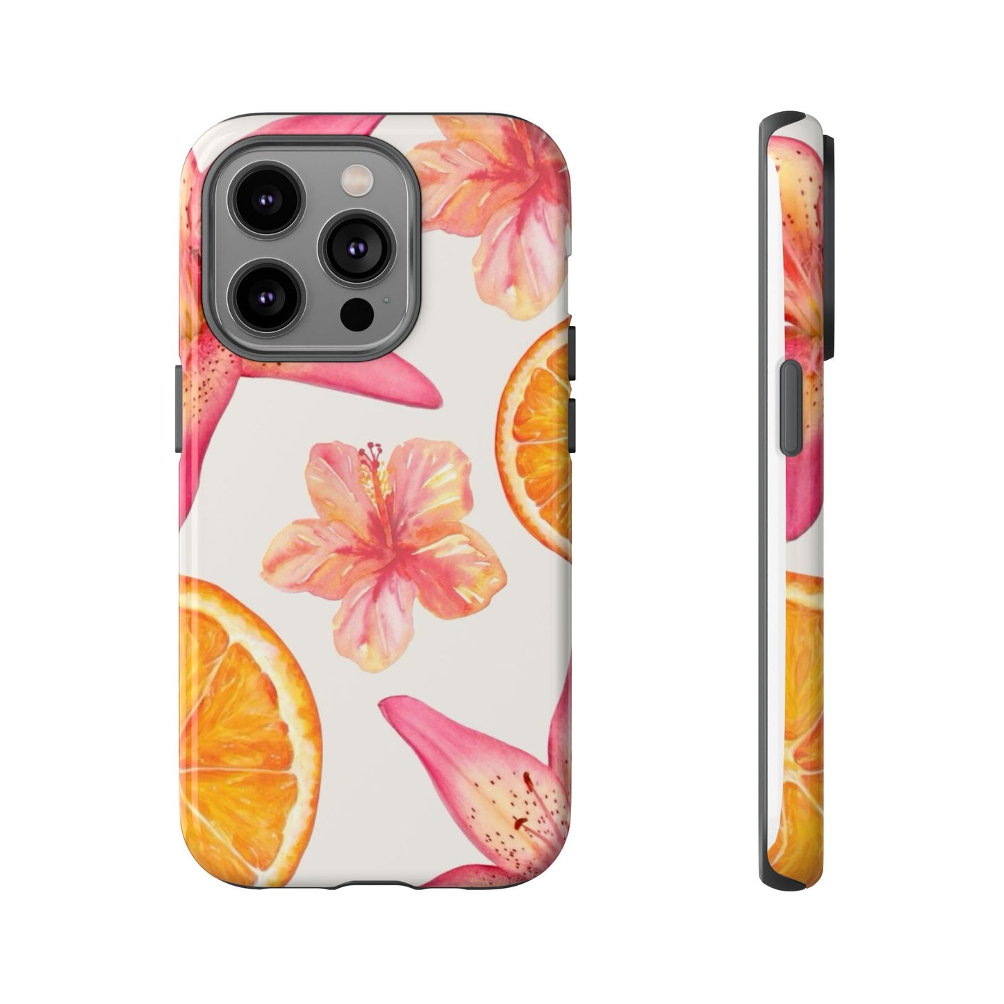 Orange Hibiscus iPhone Case