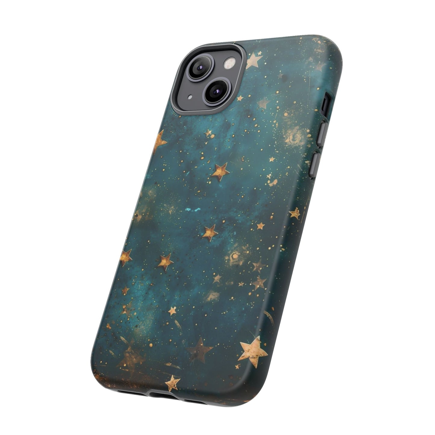 Celestial Gold Stars iPhone Case