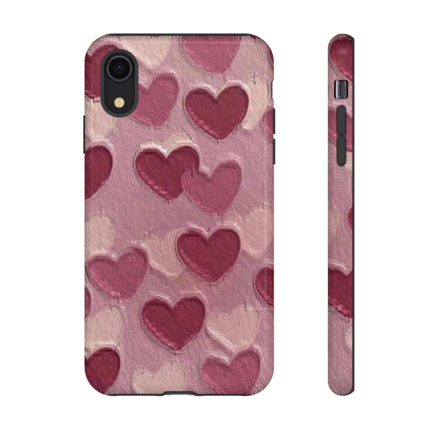 Pink Heart Chalk Wall Phone Case