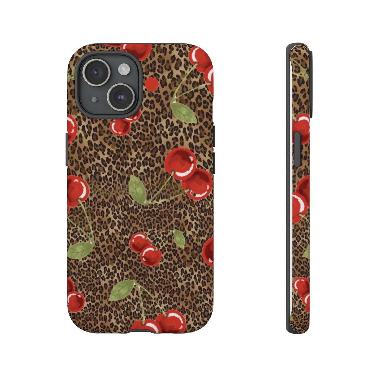 Leopard Cherries iPhone Case