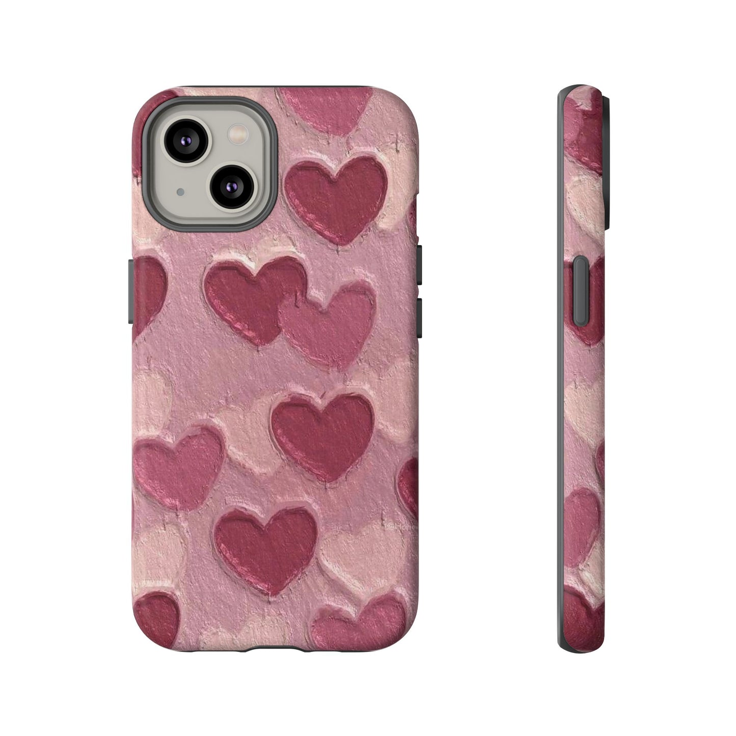 Pink Heart Chalk Wall Phone Case