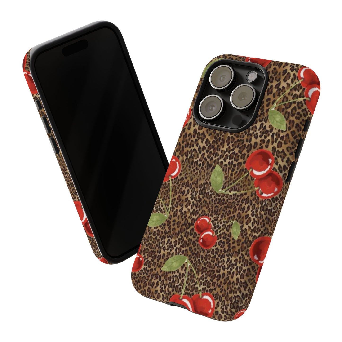 Leopard Cherries iPhone Case