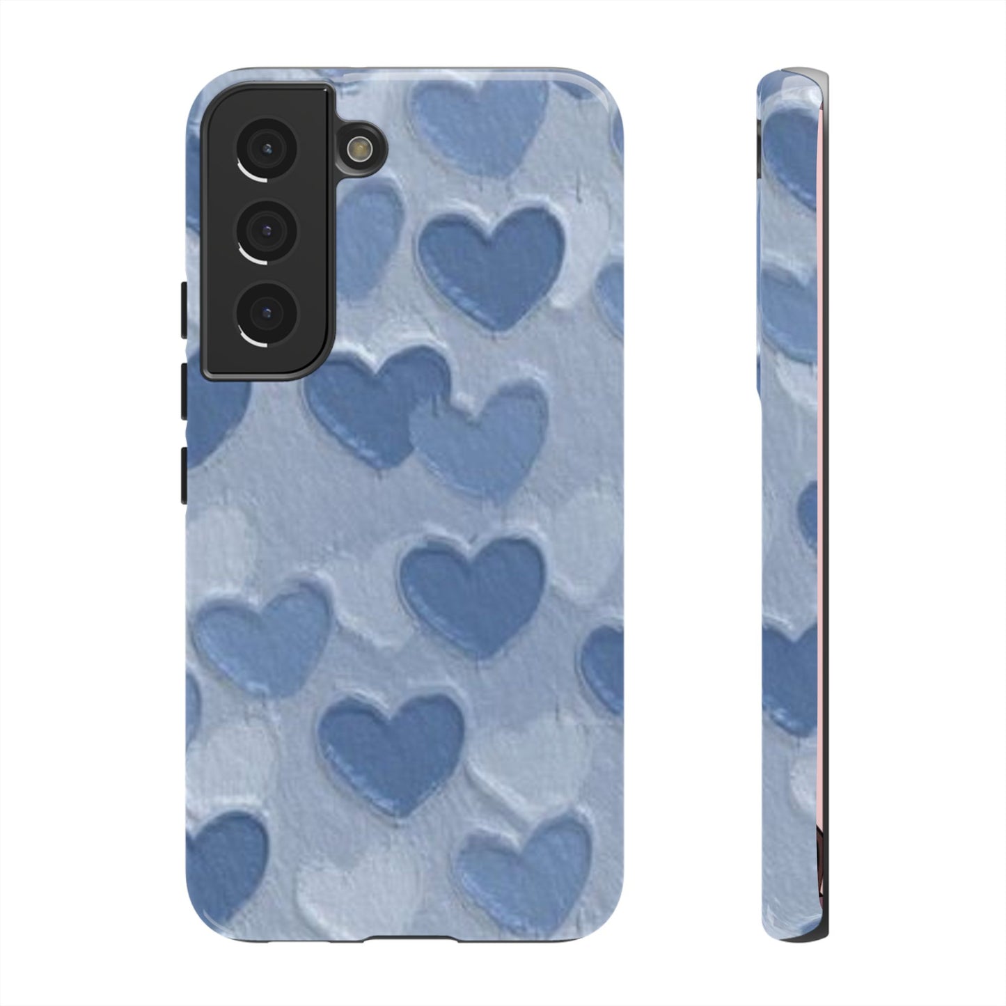 Blue Heart Chalk Wall Phone Case