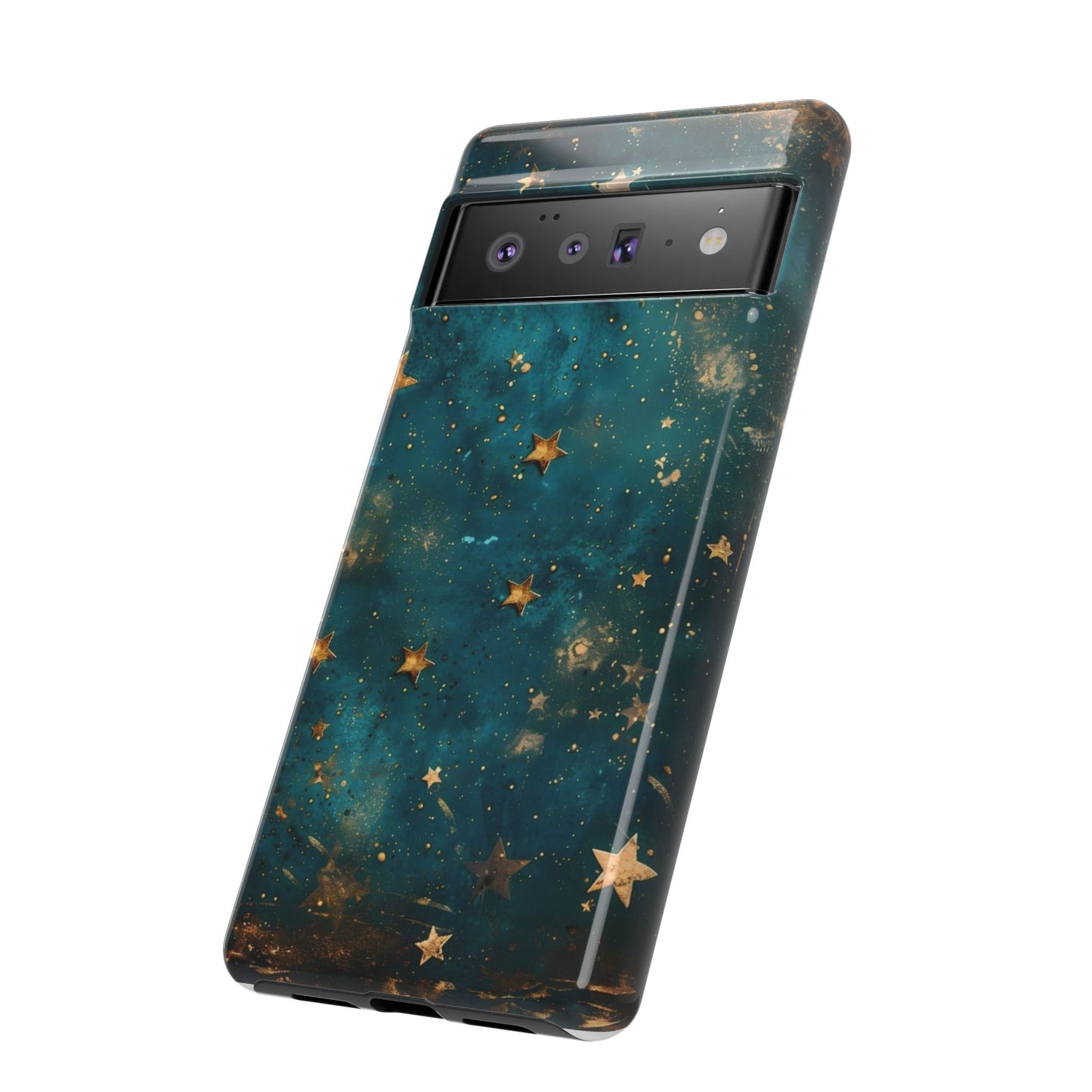 Celestial Gold Stars iPhone Case