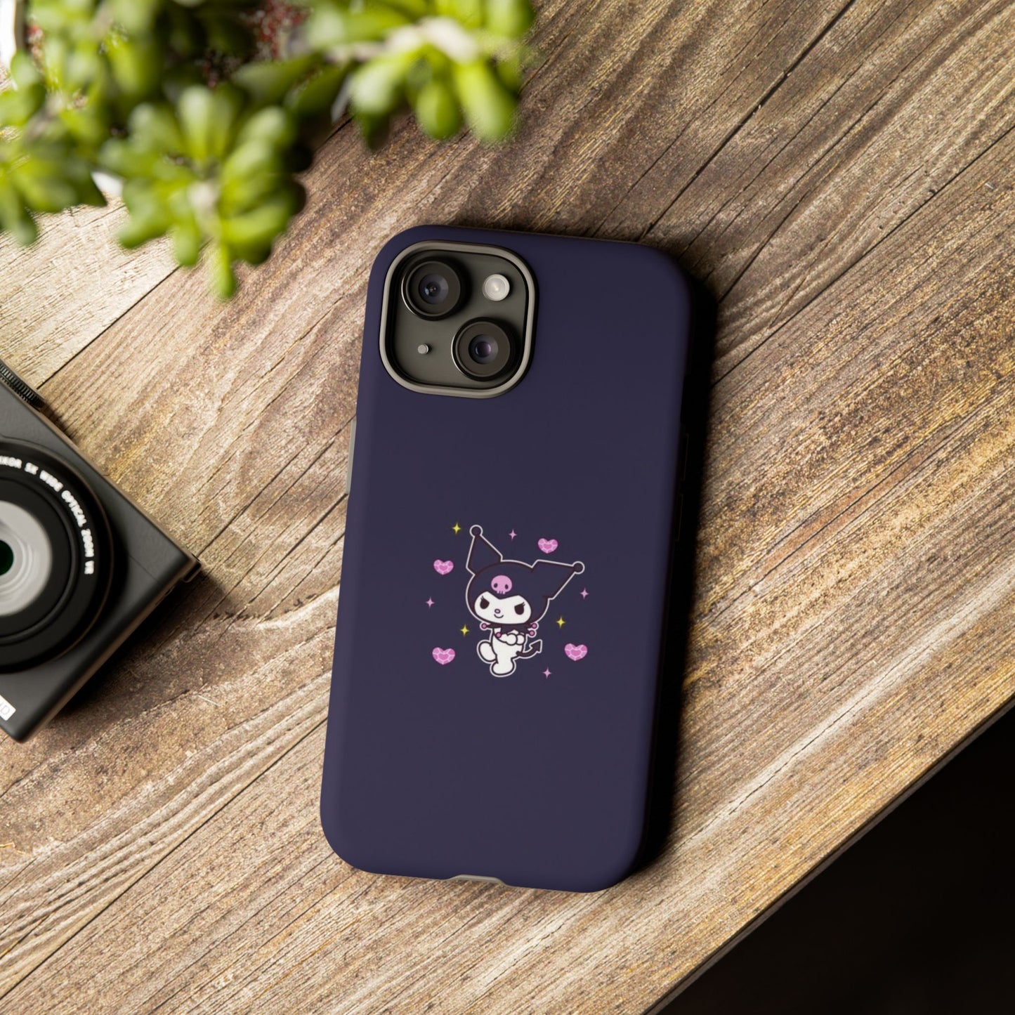 Navy Kuromi Hearts Phone Case