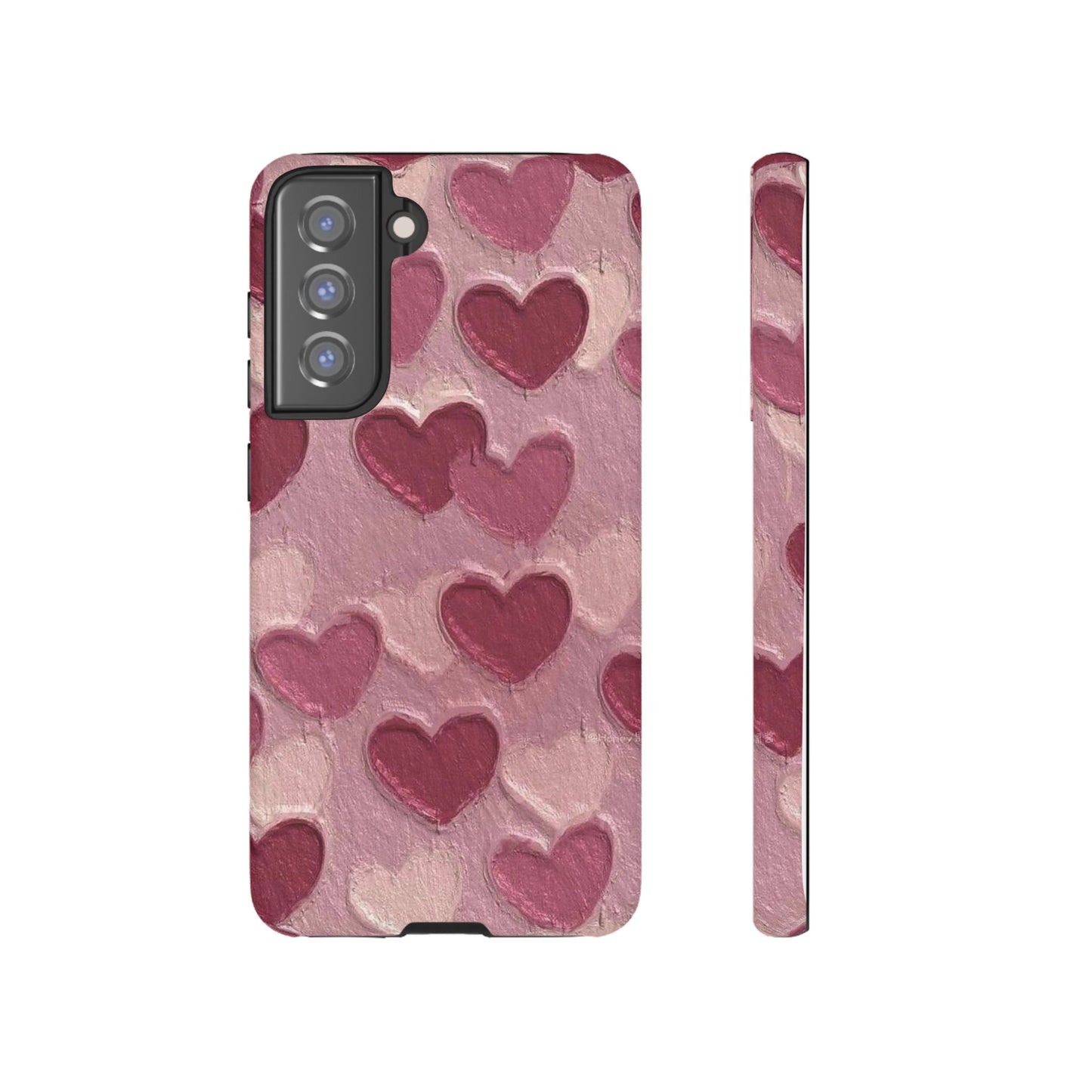 Pink Heart Chalk Wall Phone Case