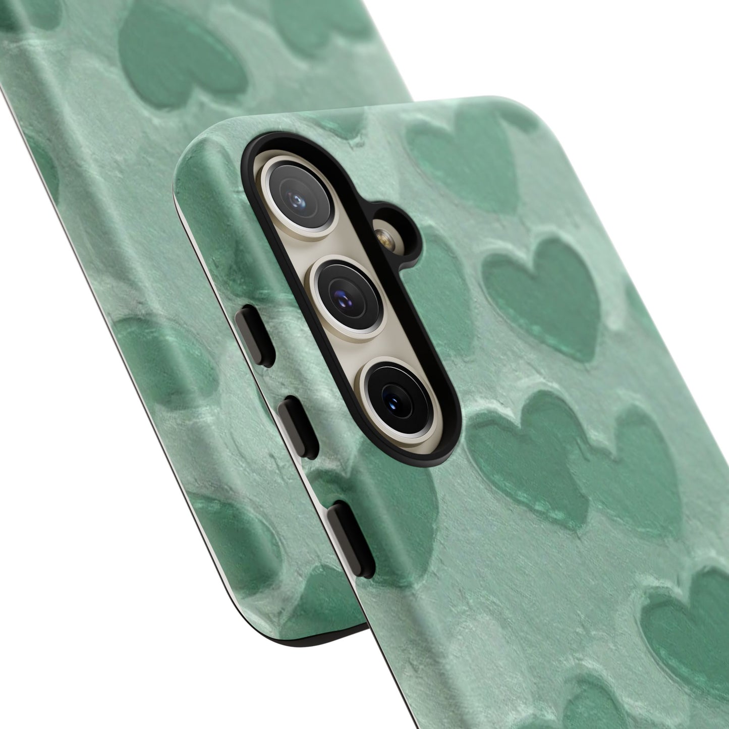 Green Heart Chalk Wall Phone Case