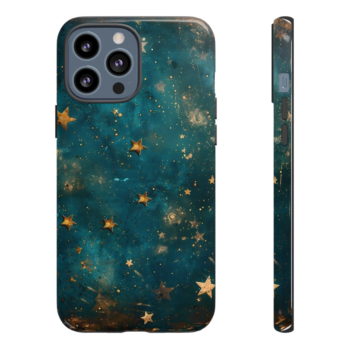 Celestial Gold Stars iPhone Case