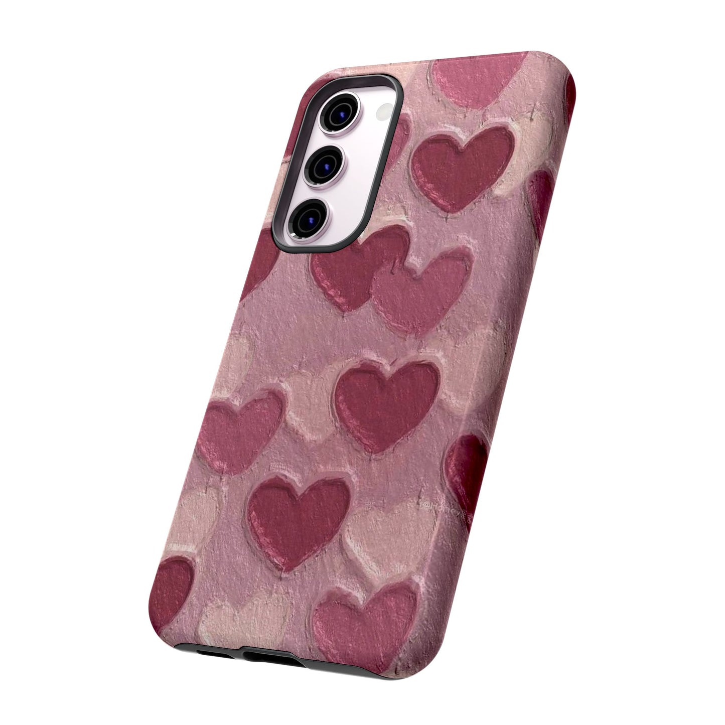 Pink Heart Chalk Wall Phone Case