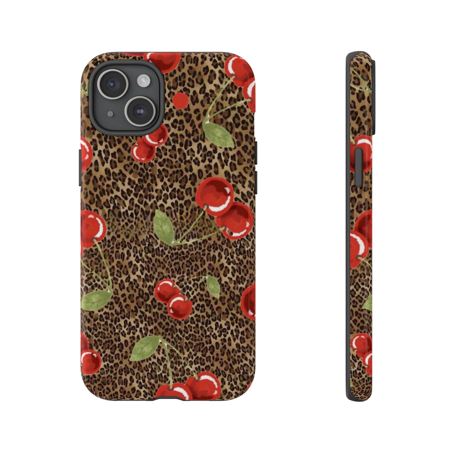 Leopard Cherries iPhone Case