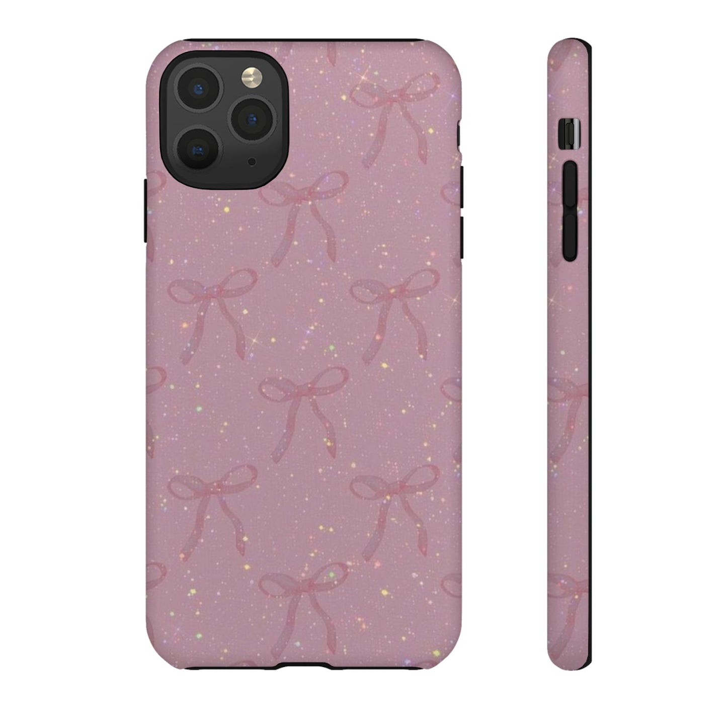 Pink Sparkly Bow Phone Case