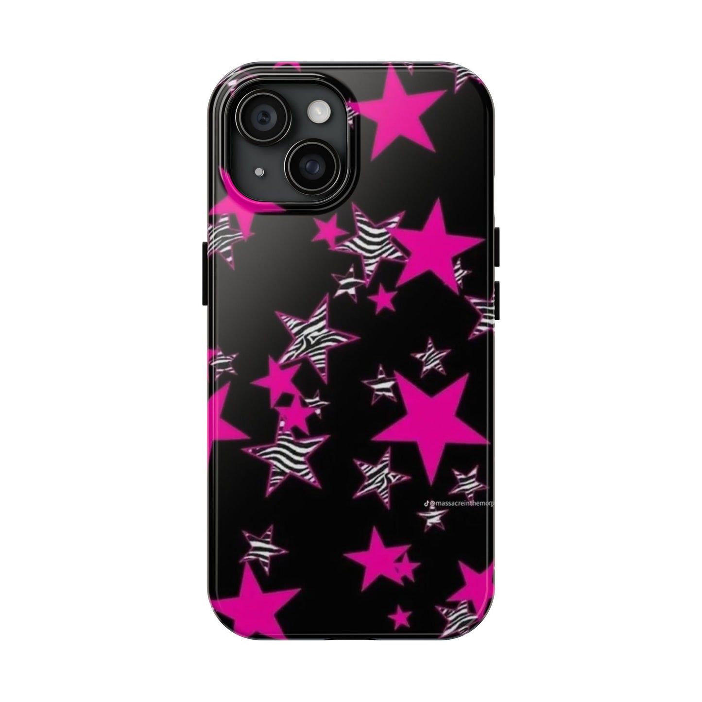 Pink & Zebra Stars iPhone Case