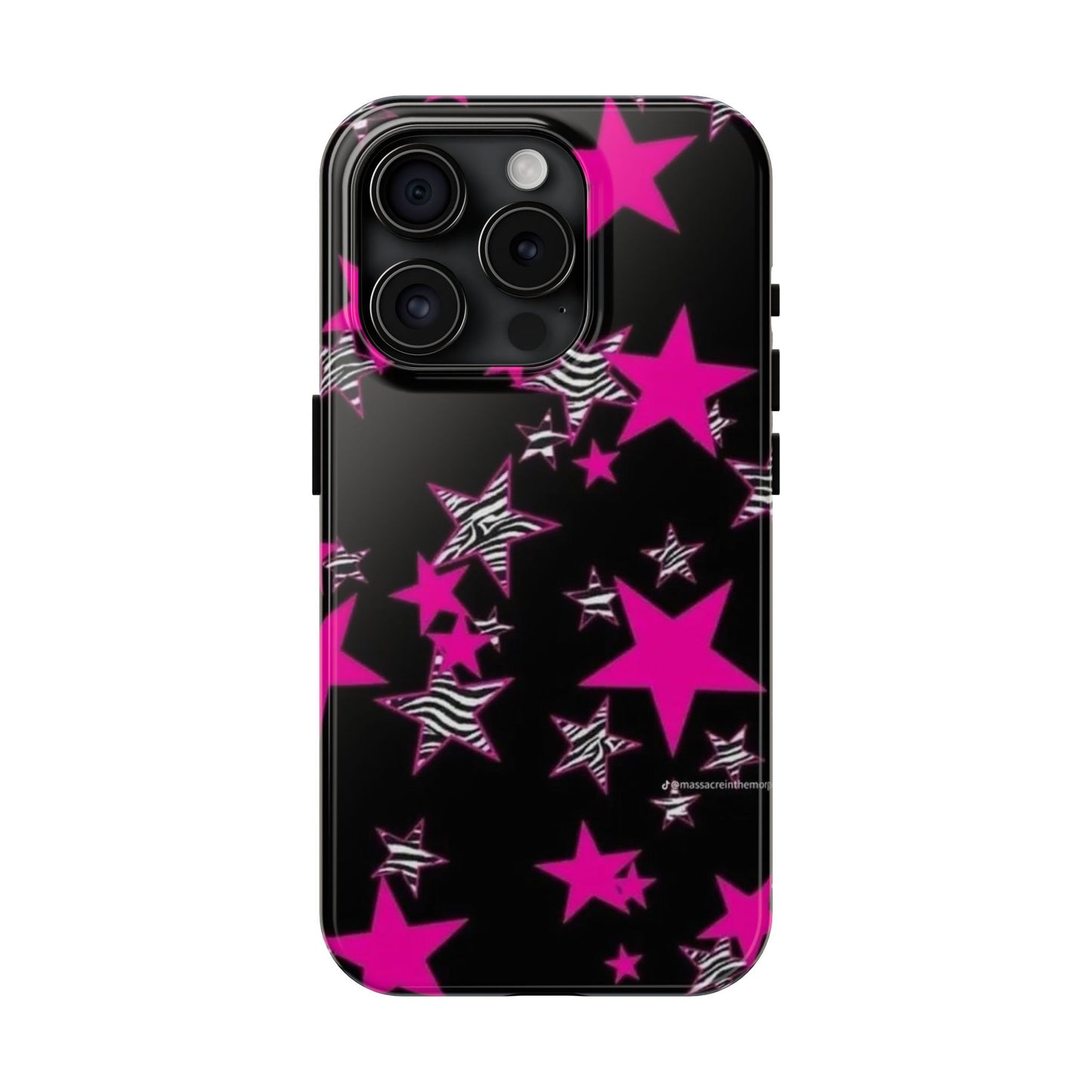 Pink & Zebra Stars iPhone Case