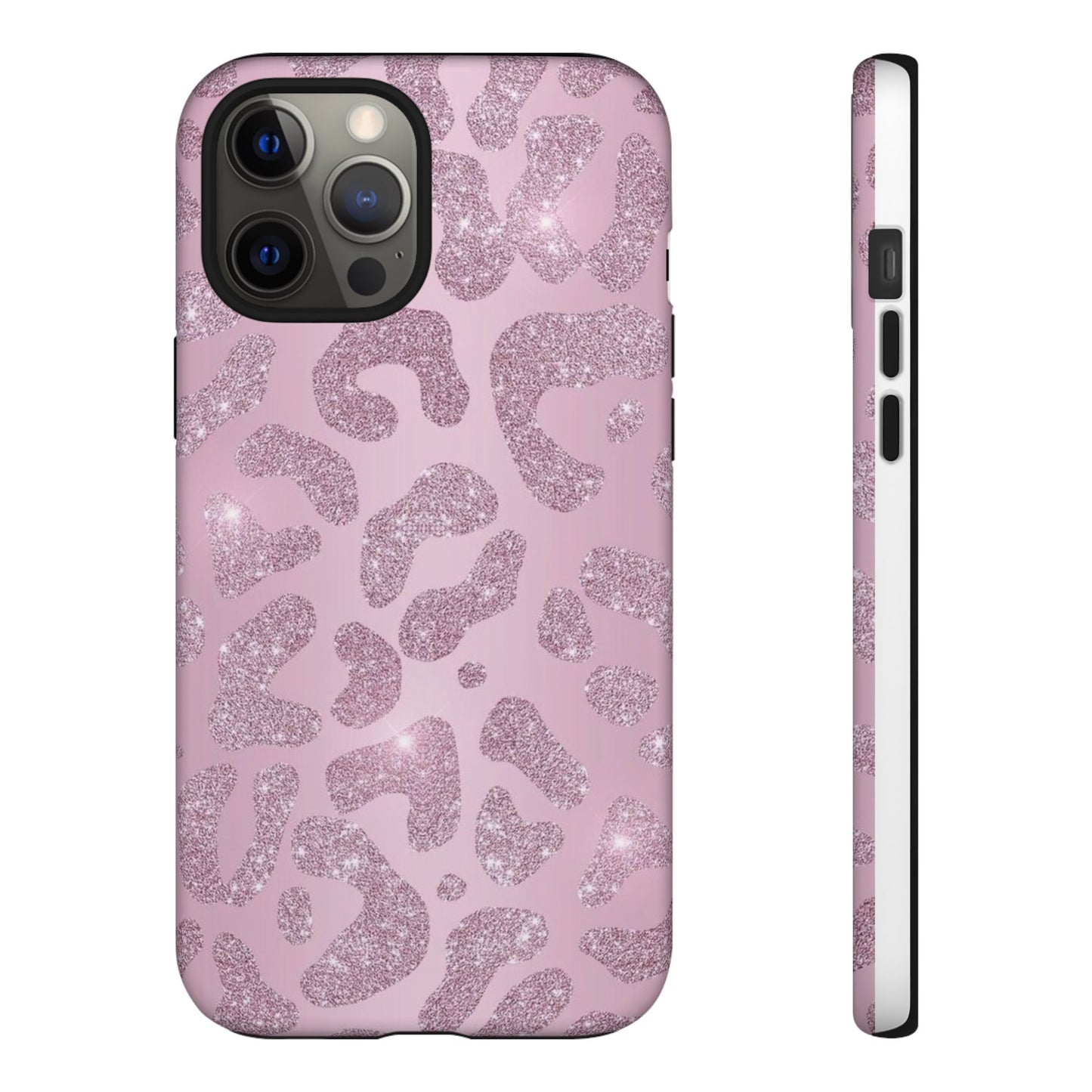 Pink Glitter Cheetah iPhone Case