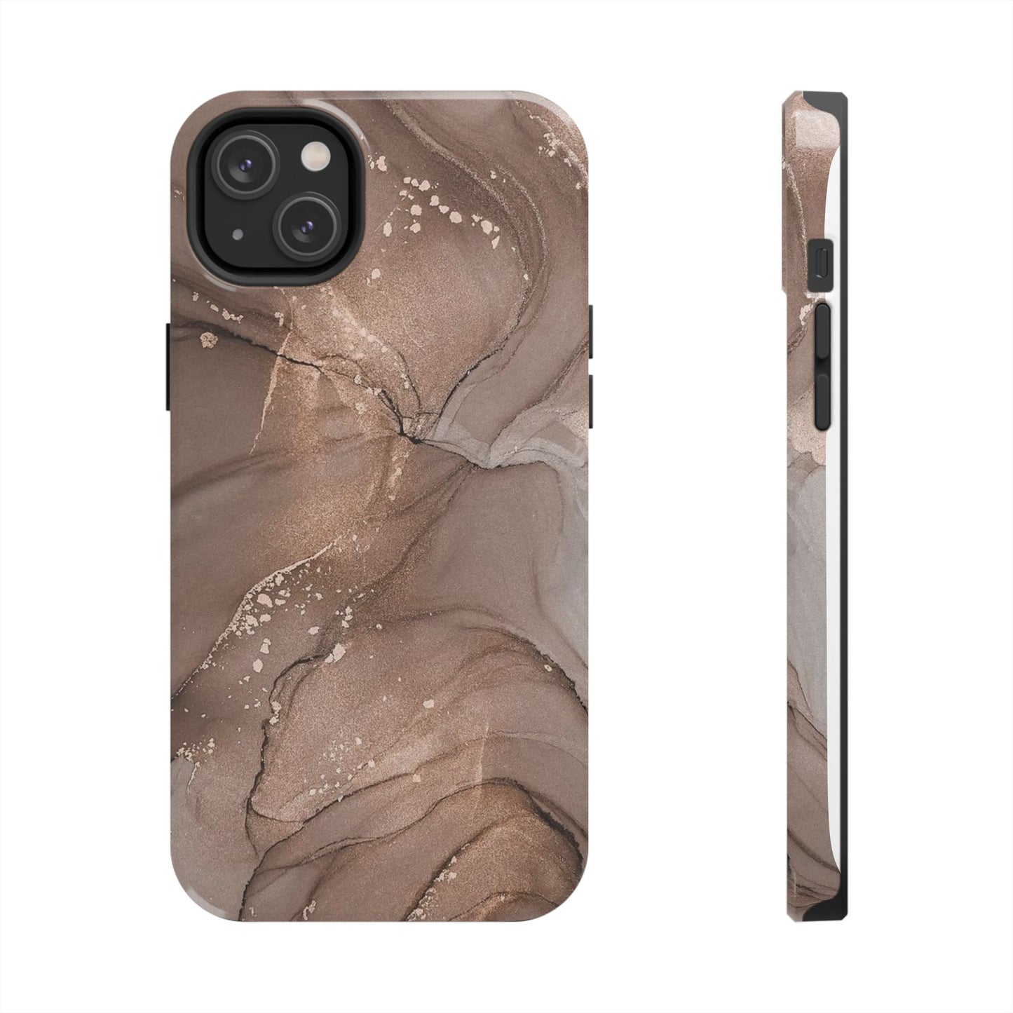 Copper Chrome Marble iPhone Case