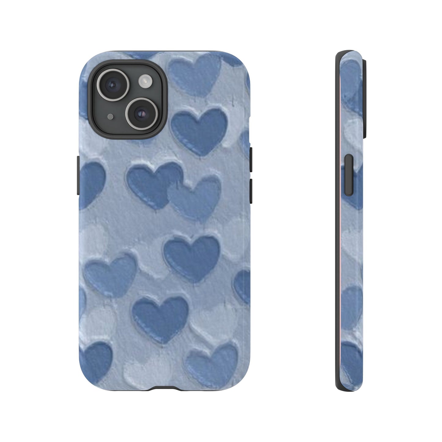 Blue Heart Chalk Wall Phone Case