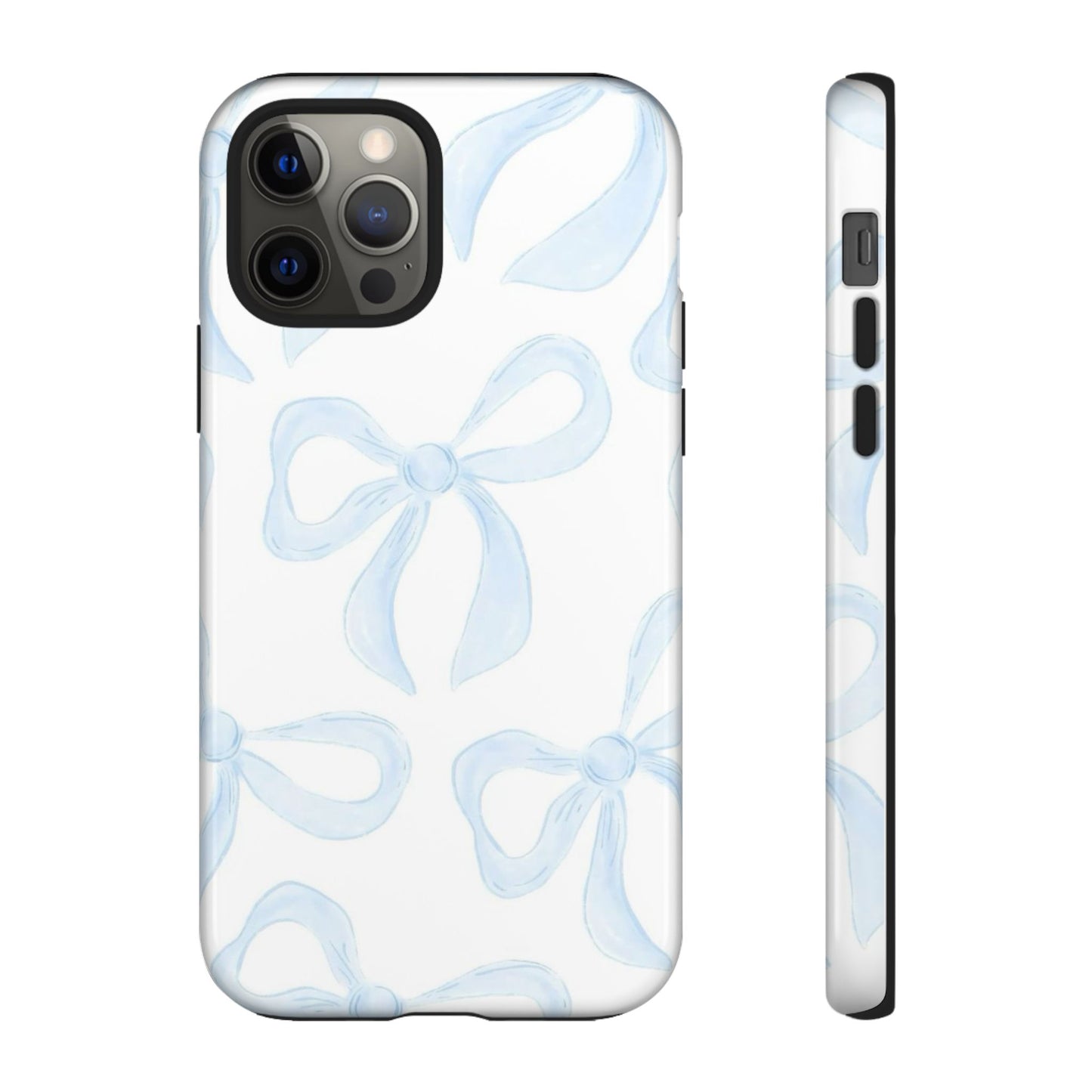 Blue Coquette Bow iPhone Case