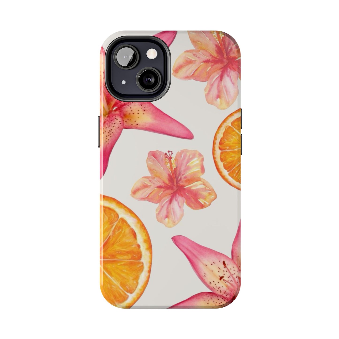 Orange Hibiscus iPhone Case