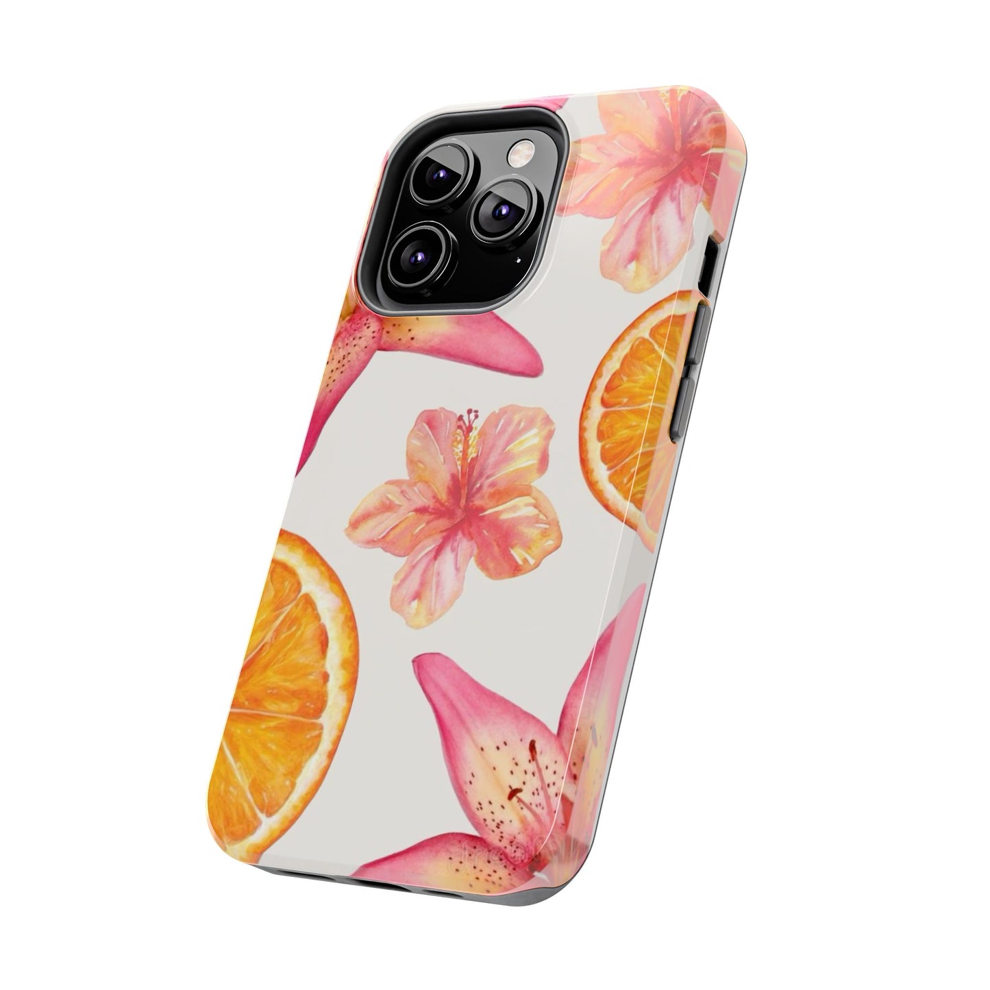 Orange Hibiscus iPhone Case