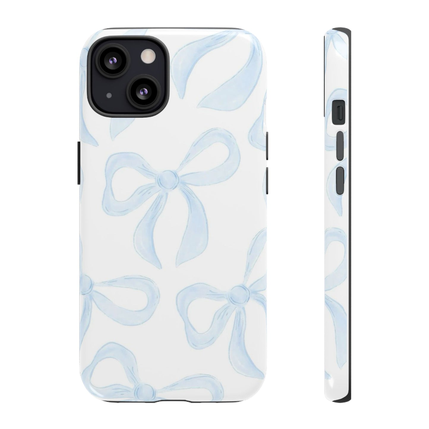 Blue Coquette Bow iPhone Case