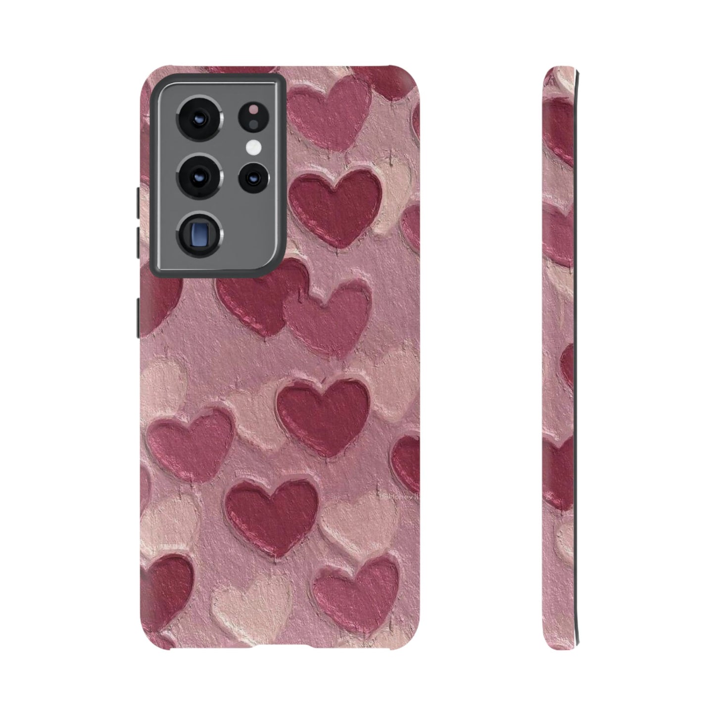 Pink Heart Chalk Wall Phone Case