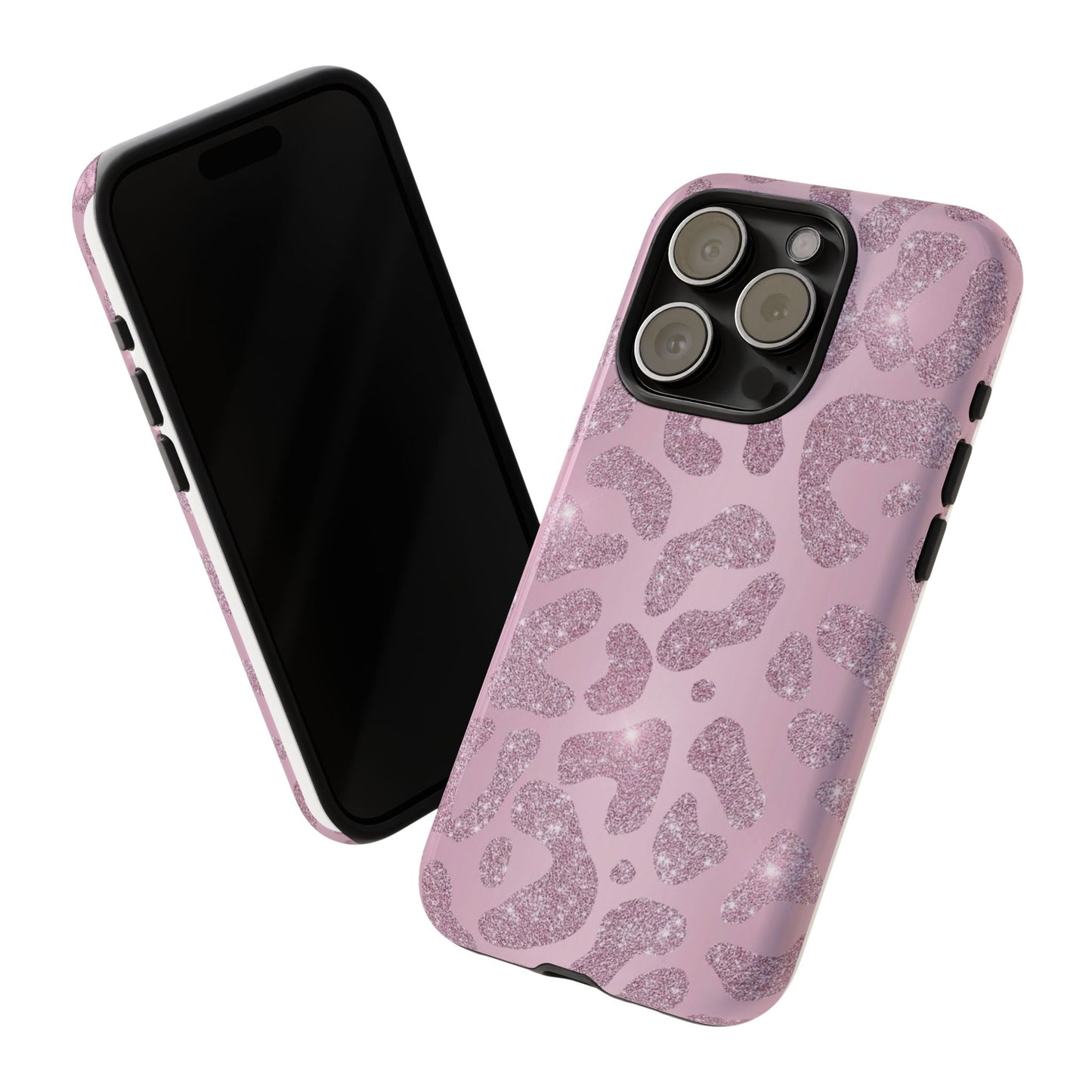 Pink Glitter Cheetah iPhone Case