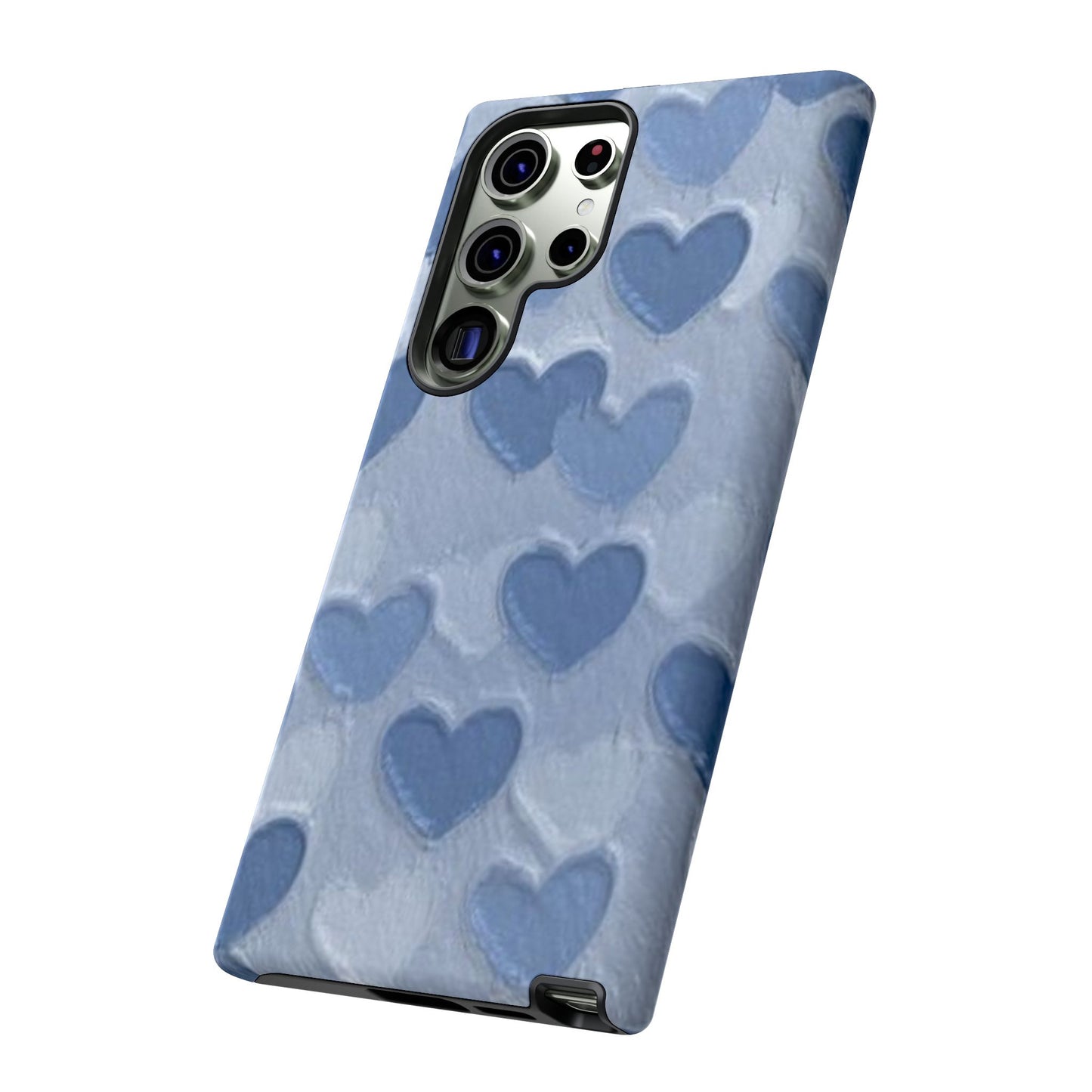 Blue Heart Chalk Wall Phone Case