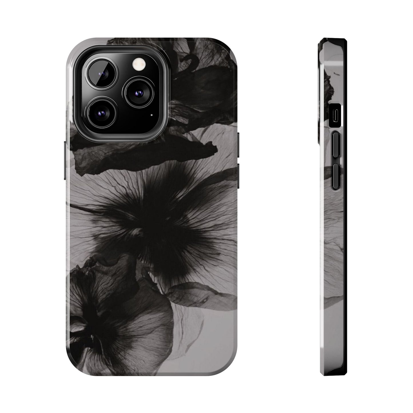 Black & White Floral iPhone Case