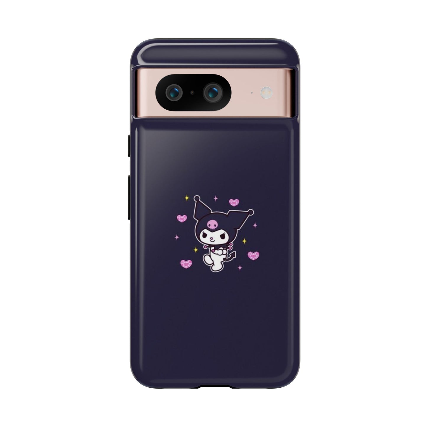 Navy Kuromi Hearts Phone Case