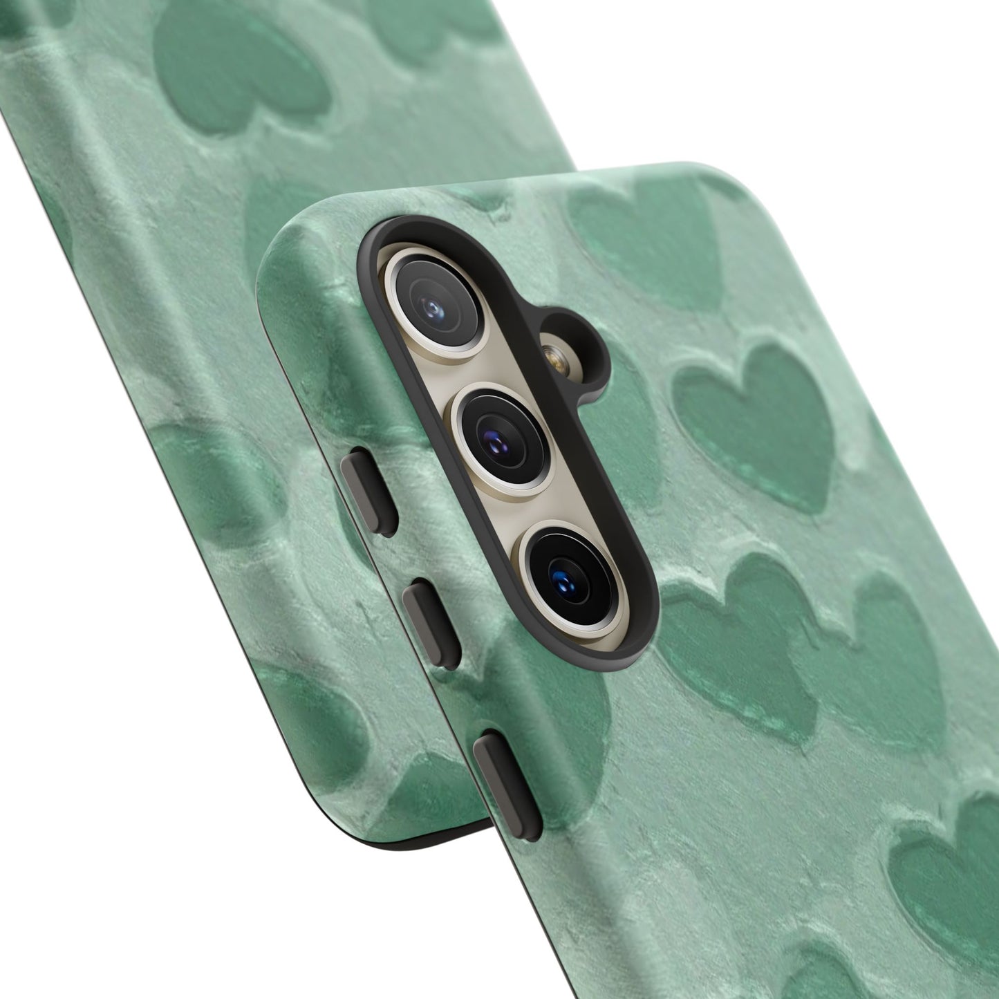 Green Heart Chalk Wall Phone Case