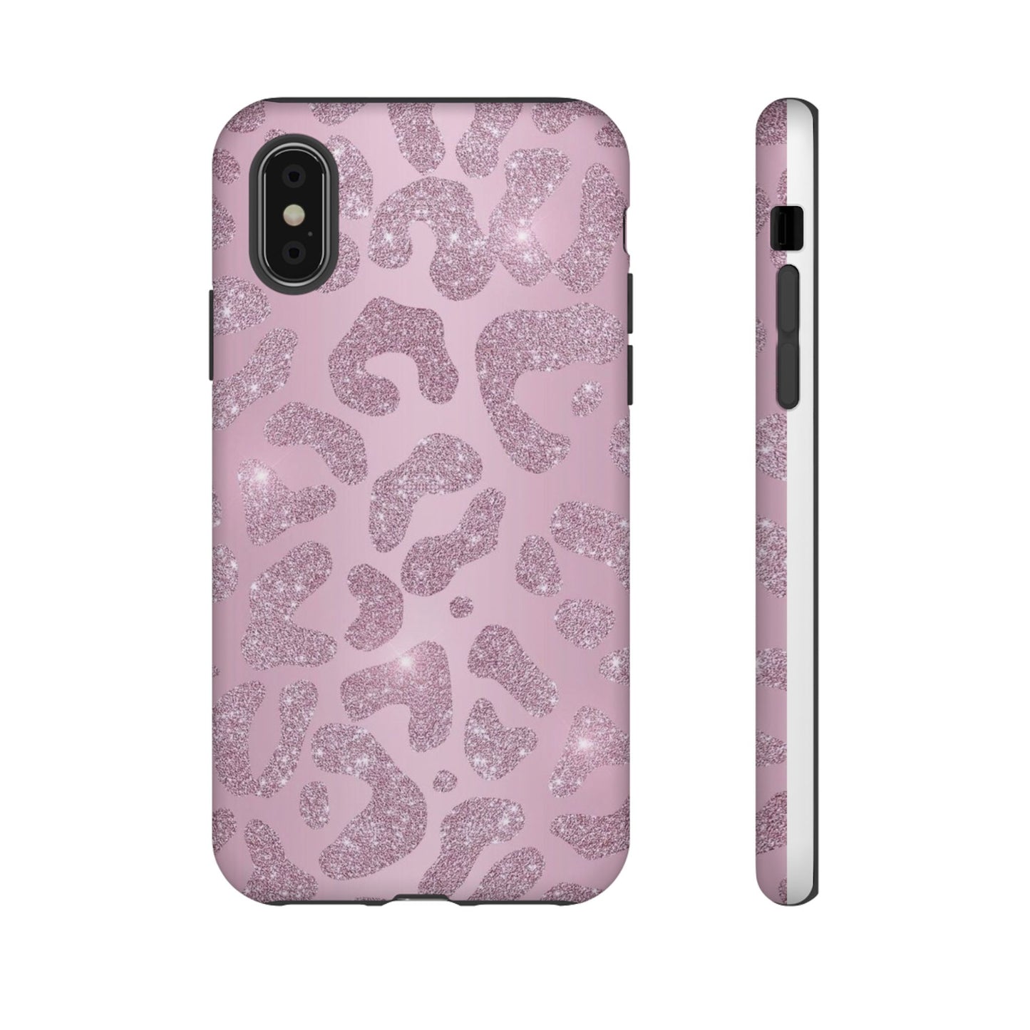 Pink Glitter Cheetah iPhone Case