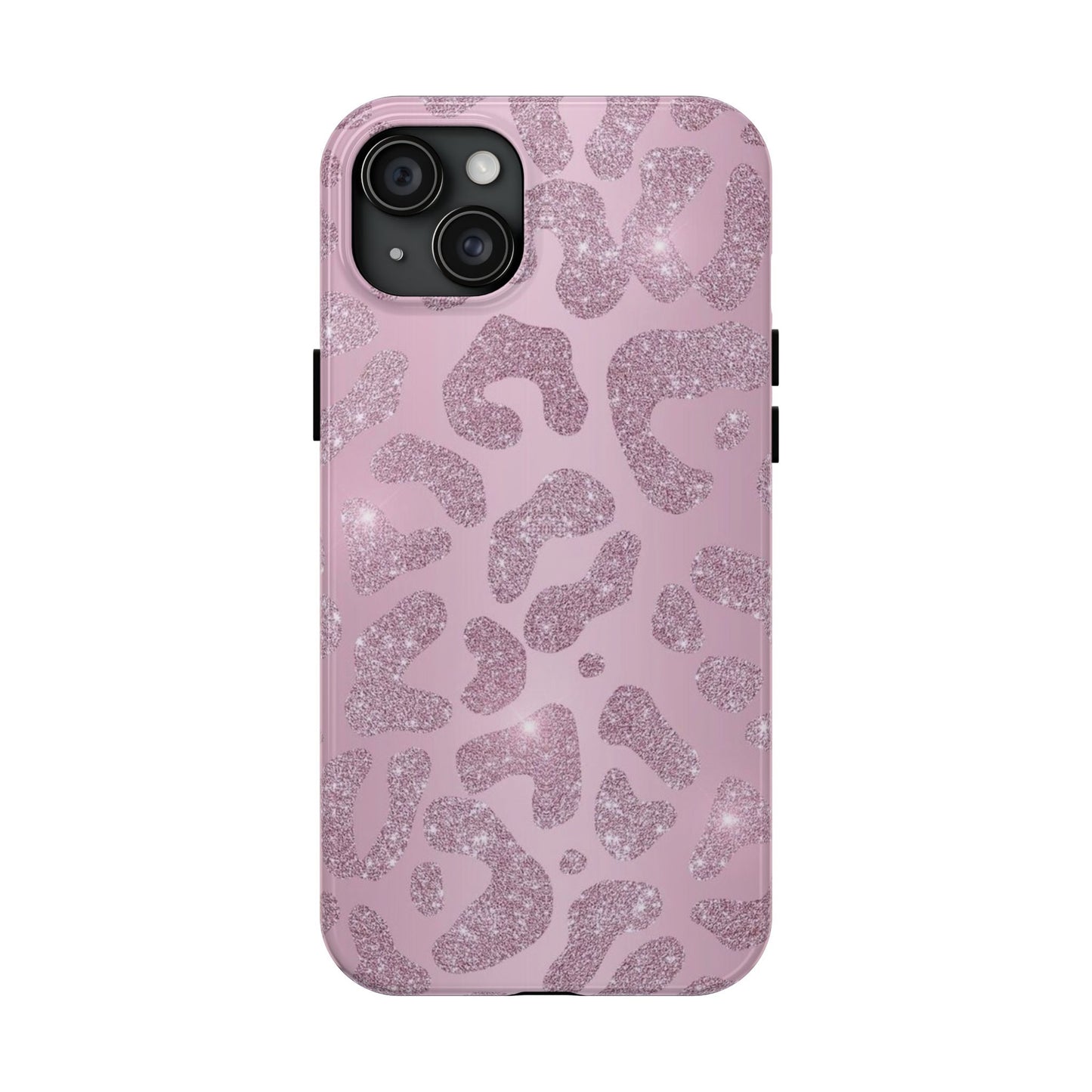 Pink Glitter Cheetah iPhone Case