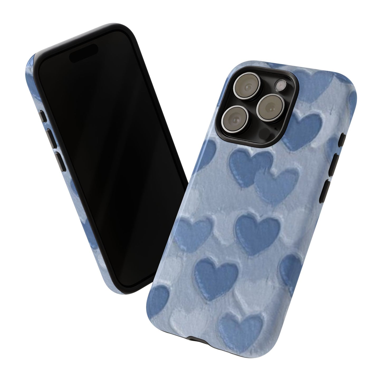 Blue Heart Chalk Wall Phone Case