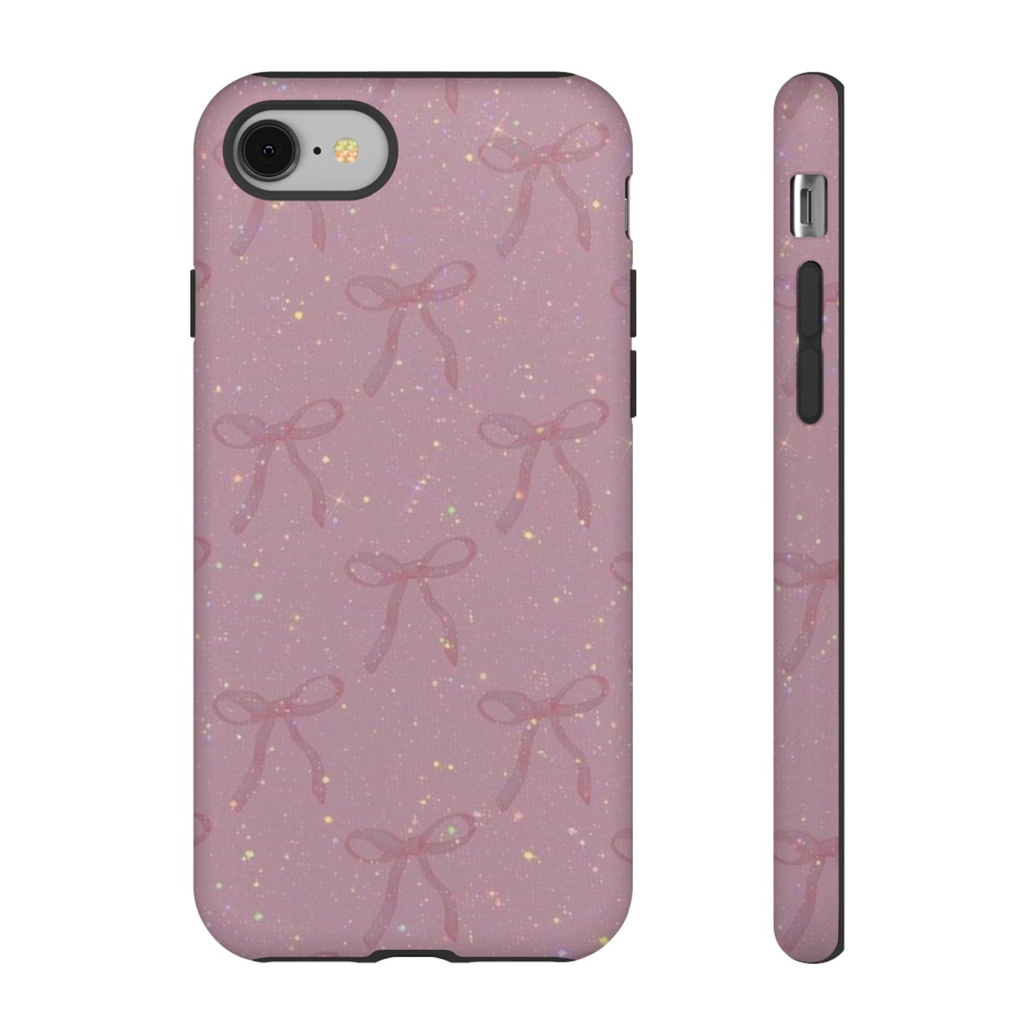 Pink Sparkly Bow Phone Case