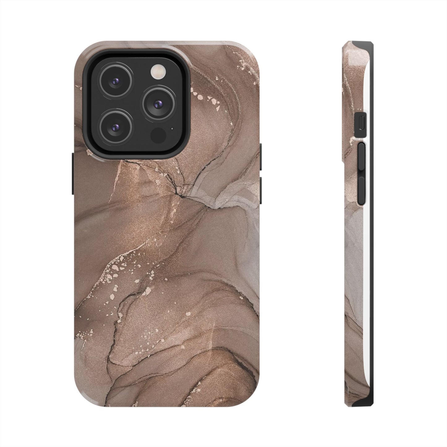 Copper Chrome Marble iPhone Case