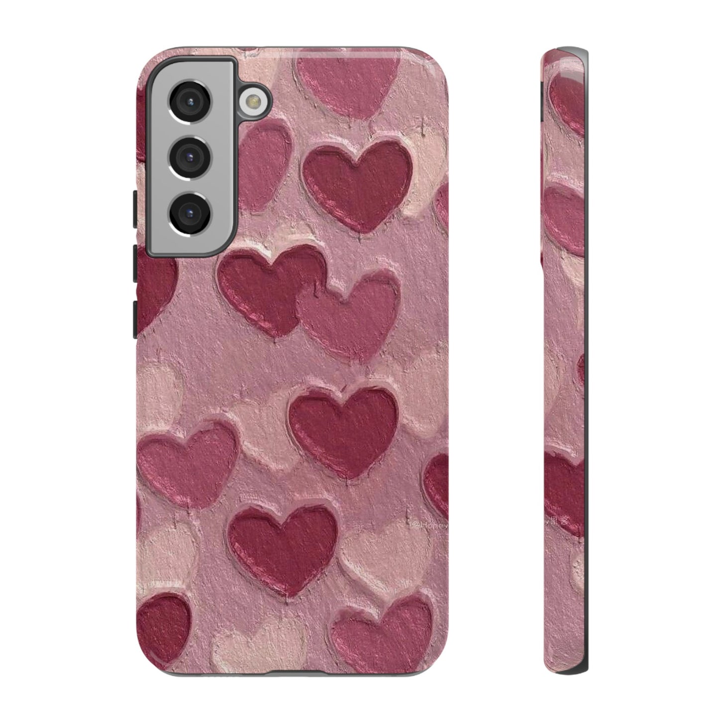 Pink Heart Chalk Wall Phone Case