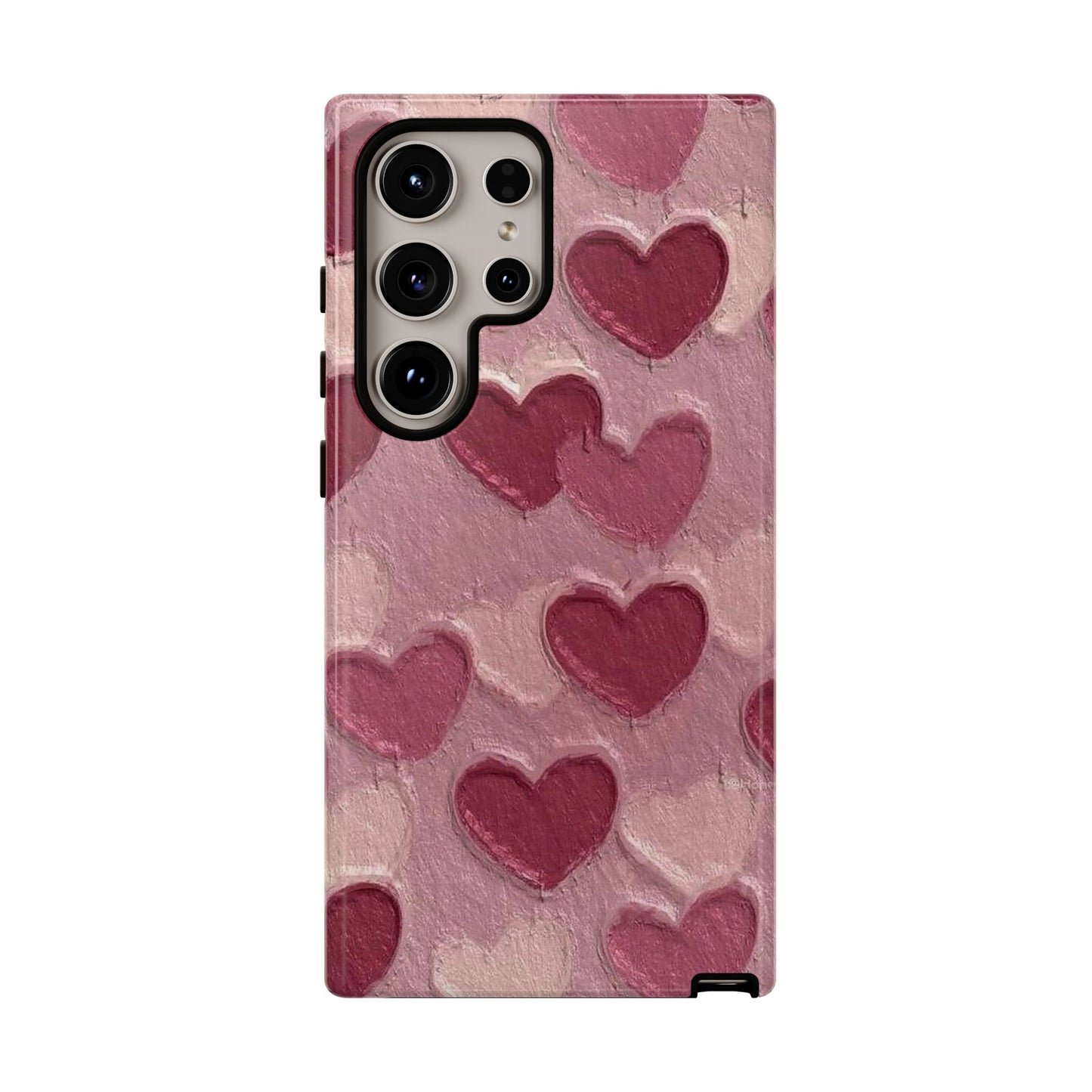 Pink Heart Chalk Wall Phone Case