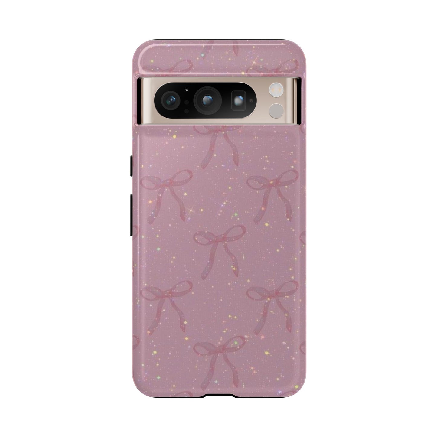 Pink Sparkly Bow Phone Case