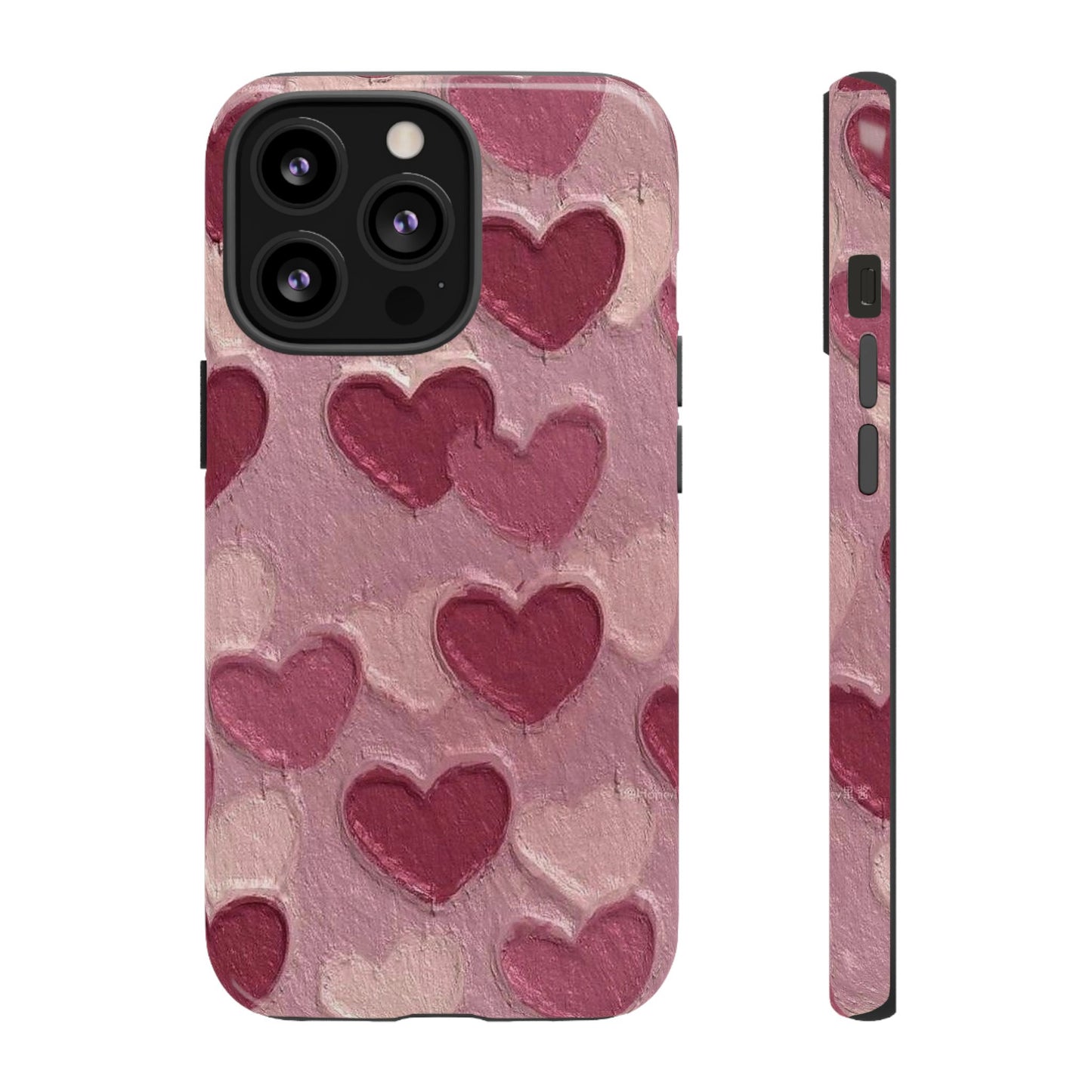 Pink Heart Chalk Wall Phone Case