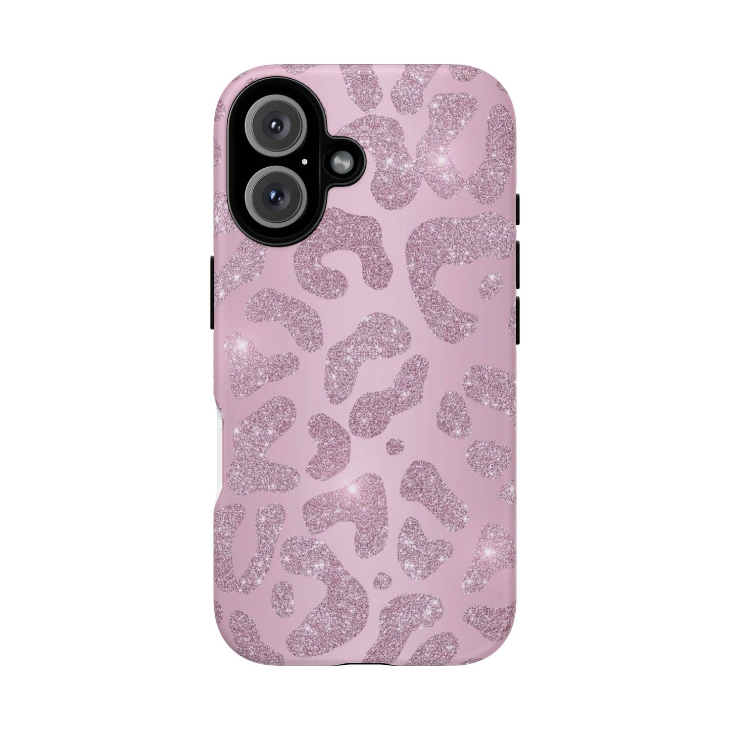 Pink Glitter Cheetah iPhone Case