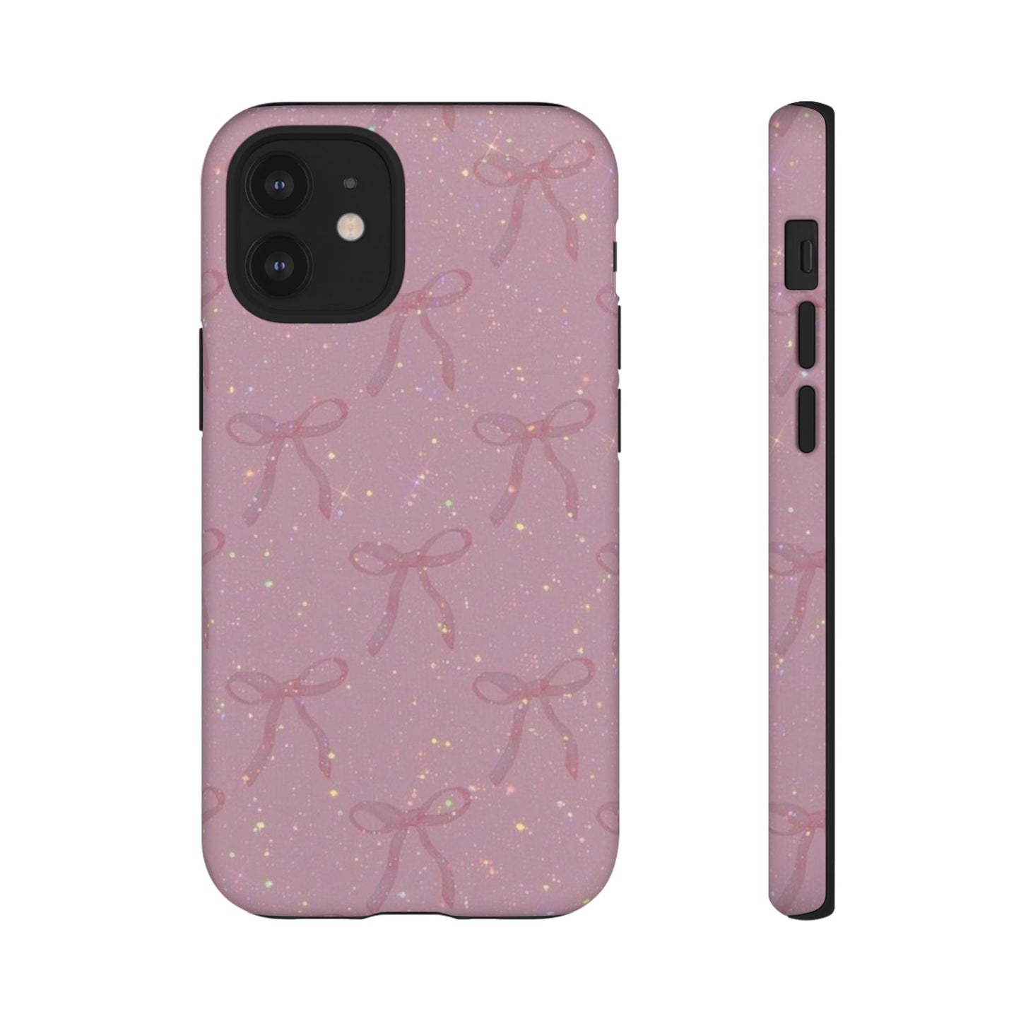 Pink Sparkly Bow Phone Case