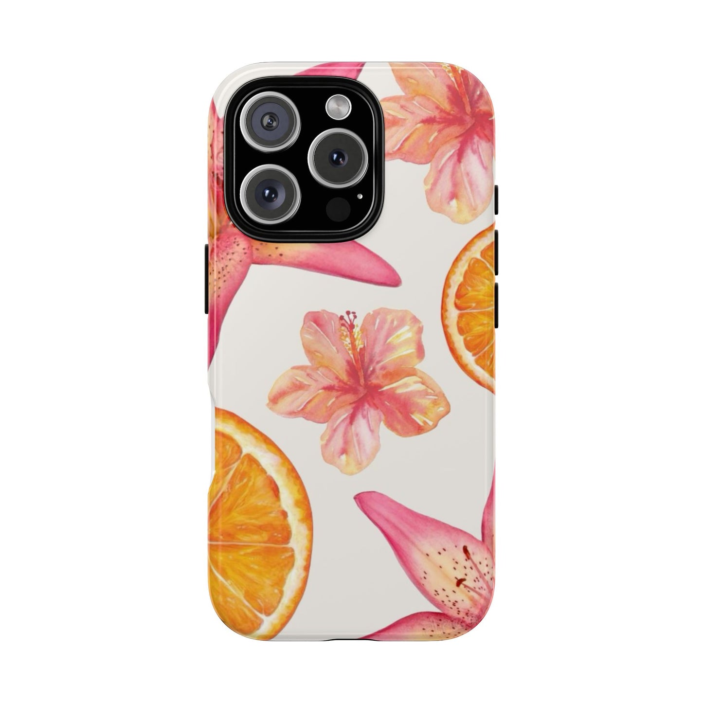 Orange Hibiscus iPhone Case