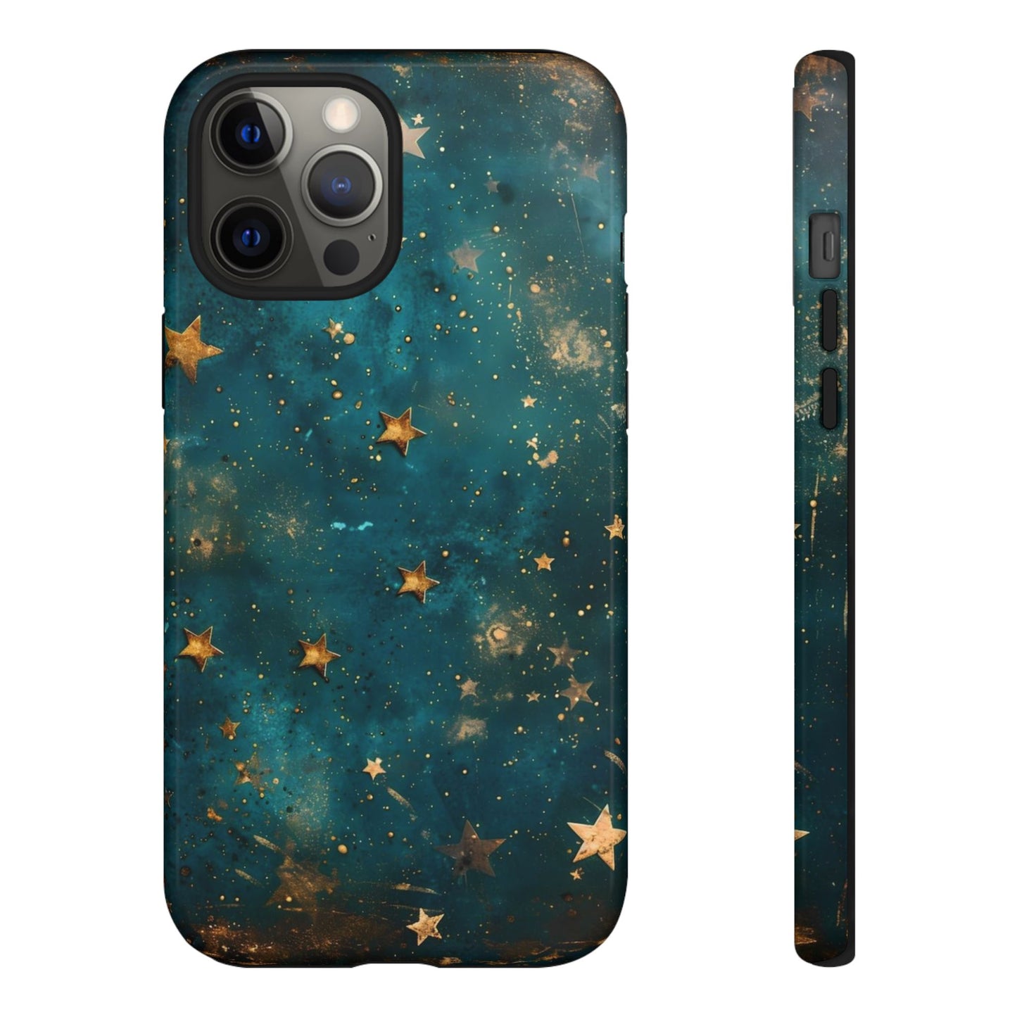 Celestial Gold Stars iPhone Case