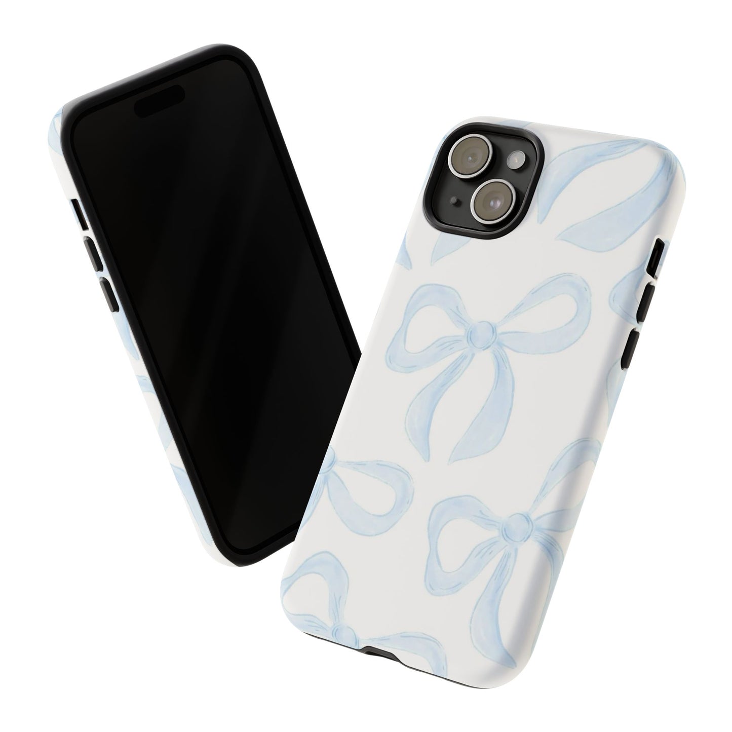 Blue Coquette Bow iPhone Case