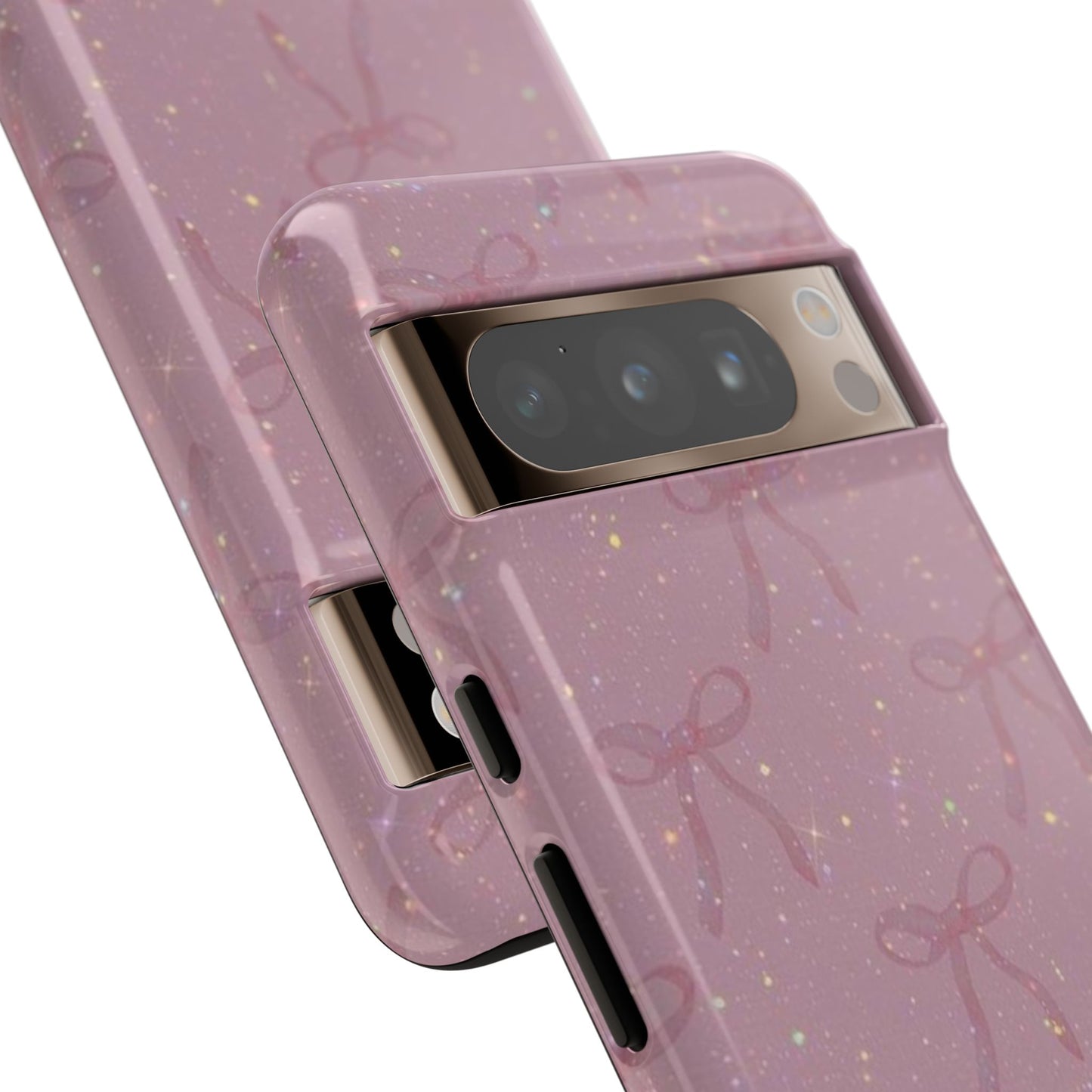 Pink Sparkly Bow Phone Case