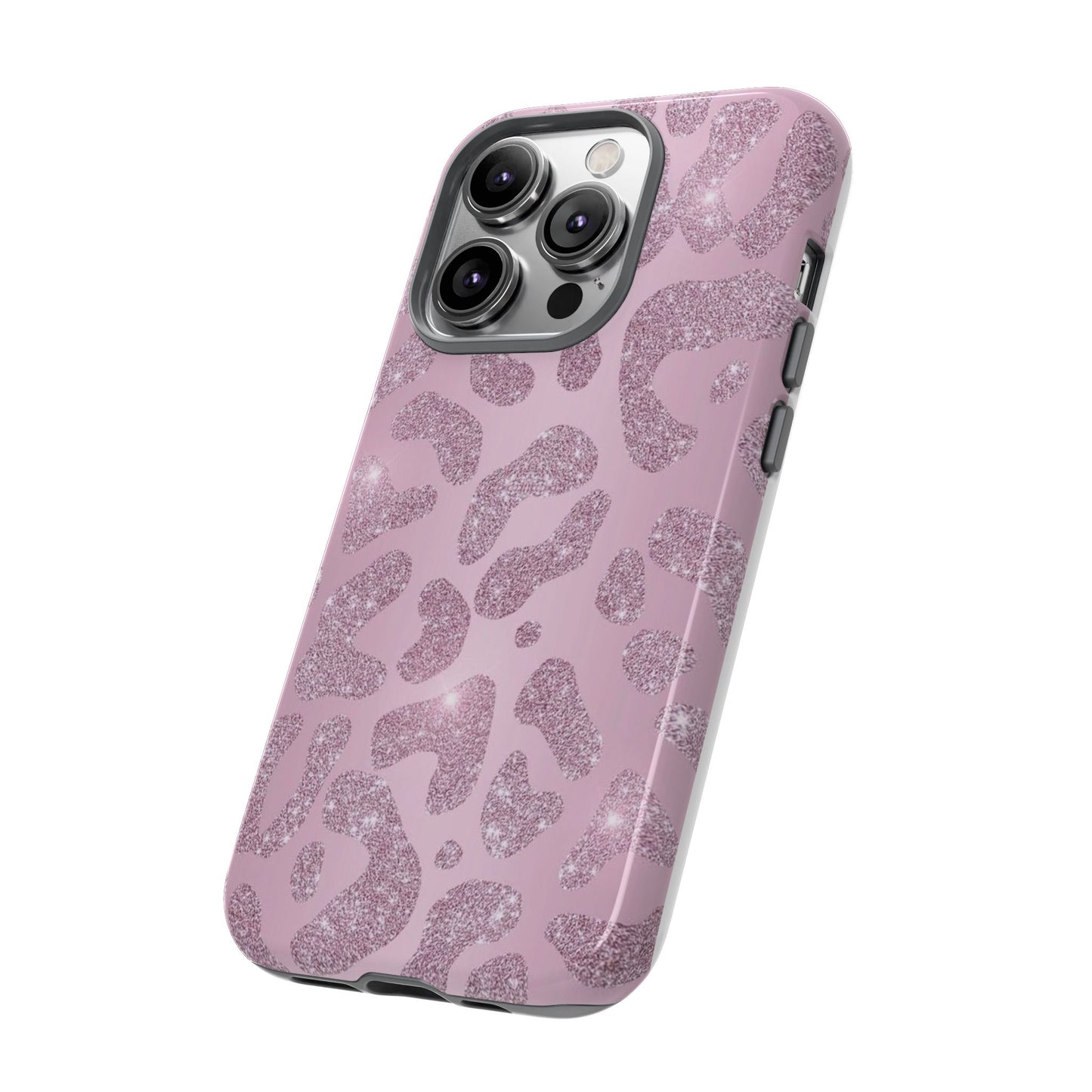 Pink Glitter Cheetah iPhone Case