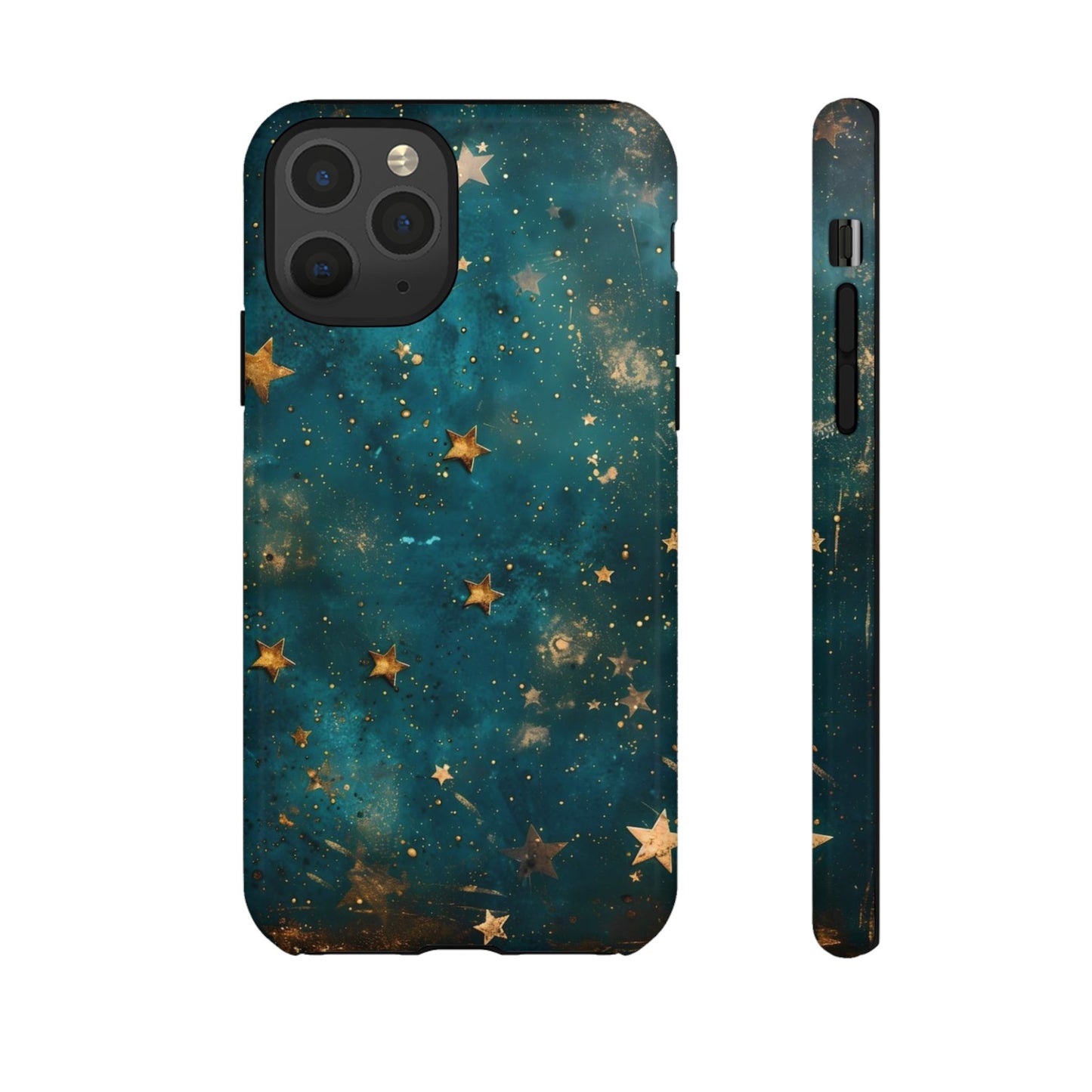 Celestial Gold Stars iPhone Case