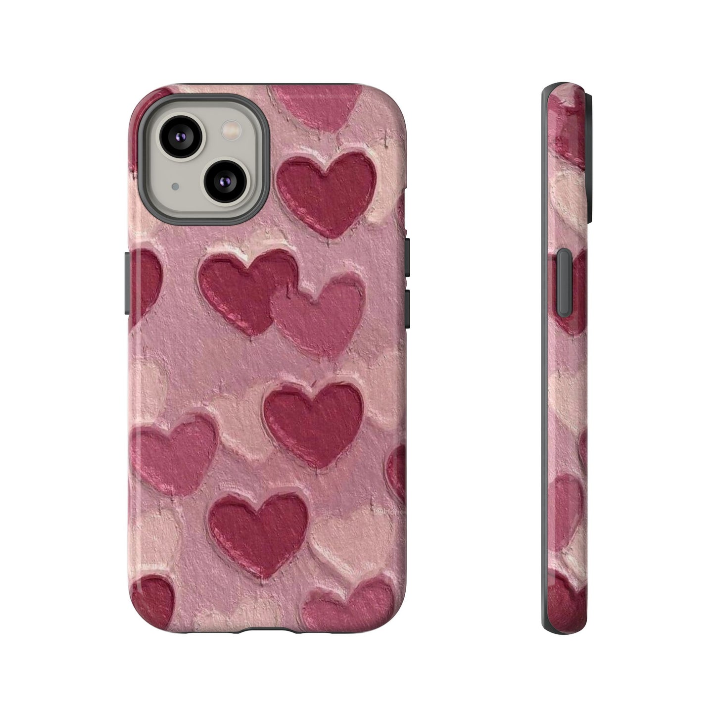 Pink Heart Chalk Wall Phone Case