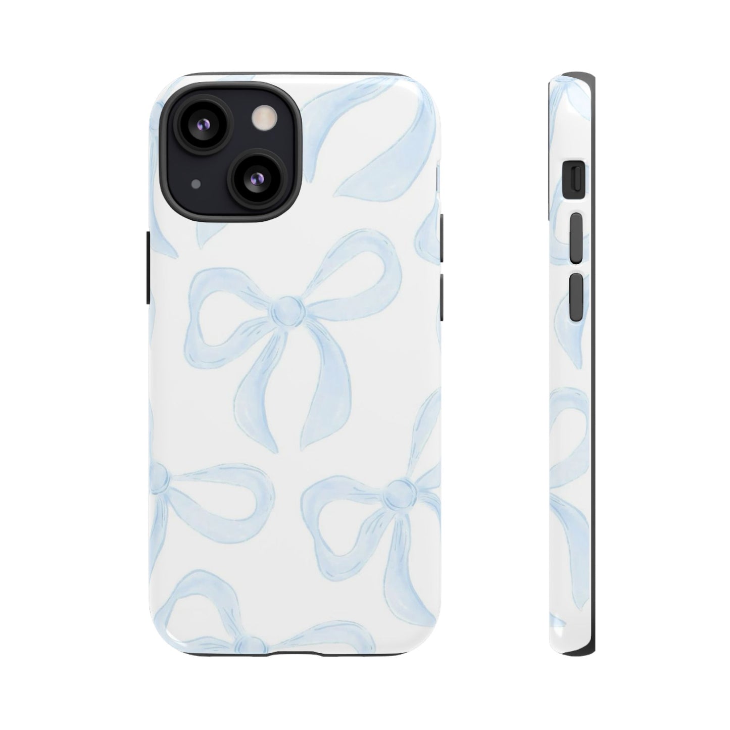 Blue Coquette Bow iPhone Case