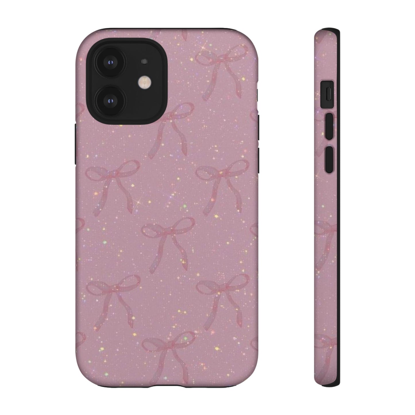 Pink Sparkly Bow Phone Case